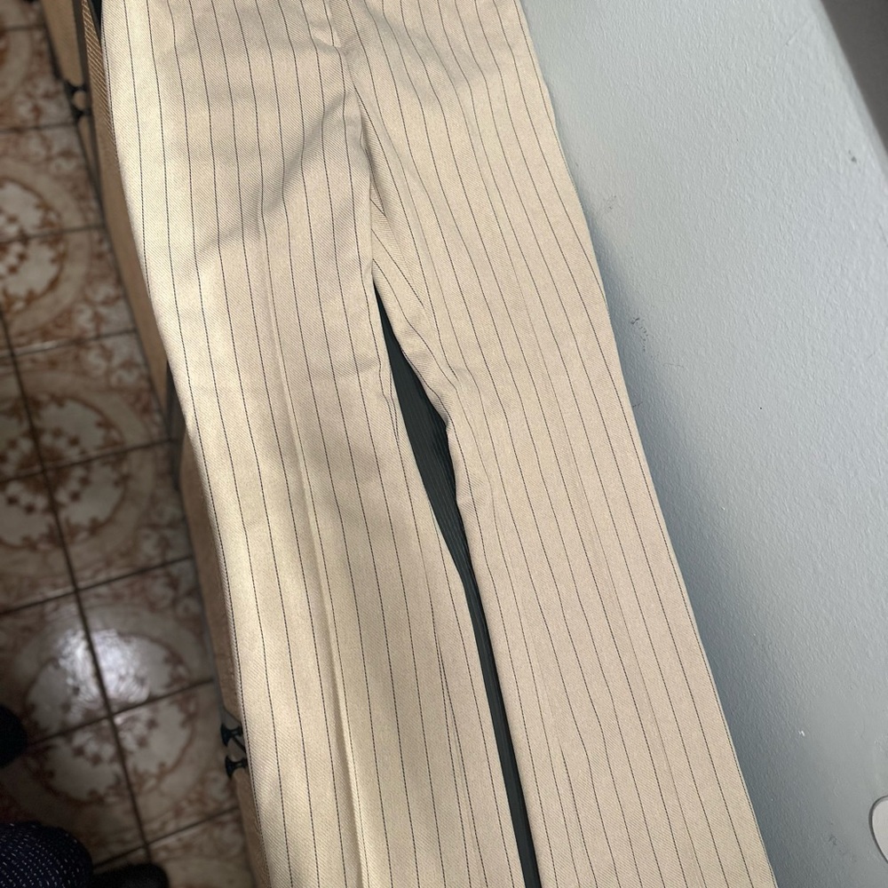 Nordstrom Cream Pinstripe Trousers